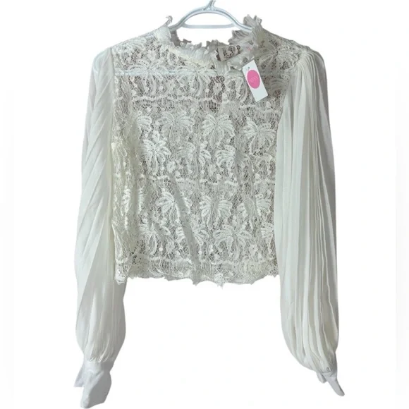 NWT Ruffle lace blouse small - Picture 1 of 9